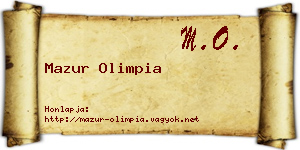 Mazur Olimpia névjegykártya